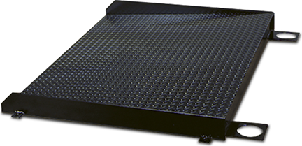 Rice Lake Ramp, Roughdeck 7ftW x 4ftL x 4 20,000lb Steel Painted with side rails, diamond treadplate # 69207
