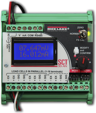Rice Lake Indicator, SCT30-AN, Enclosed in a Plastic Junction Box, 12-24VDC, Analog Output and RS485 Serial Port. # 156834