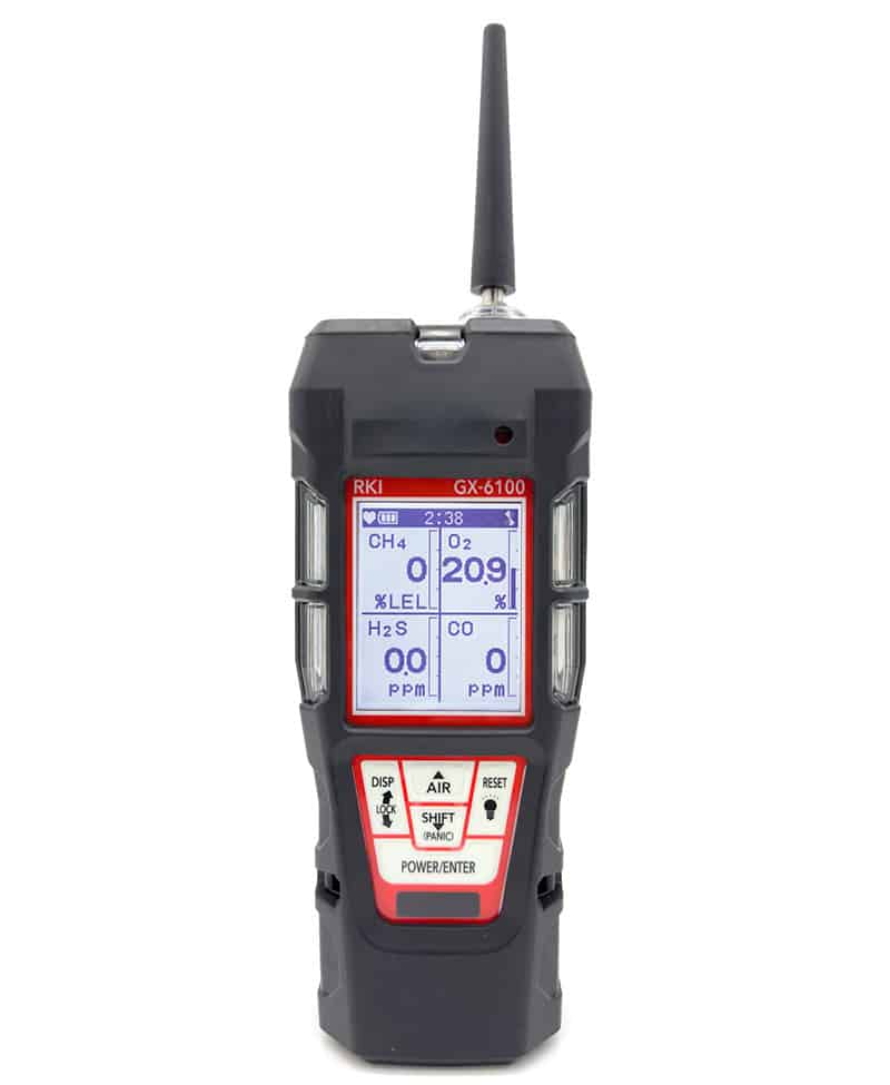 GX-6100 for LEL / O2 / H2S / CO / VOCS (0 - 40,000 PPB PID) with Li-Ion Battery Pack and # 72-61AAXX-C