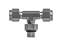 SSP Duolok 316SS Male Branch Tee 1/2" Tube x 3/4-16 Straight Thread # ISSD8MBTST8