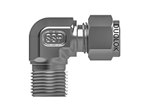 SSP Duolok Brass Male Elbow 1/4" Tube x 1/2" NPT # IBD4ME8