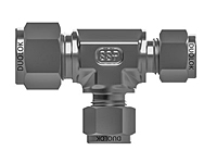 SSP Duolok Brass Reducing Union Tee 1/2" Tube x 1/2" Tube x 1/4" Tube # IBD8RUT86