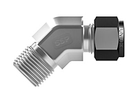SSP Unilok Brass Male 45 Elbow 1/4" Tube x 1/4" NPT # IBU4M45E4