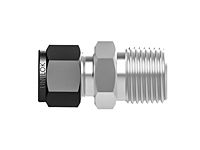 SSP Unilok 316SS Male Connector Bored Thru 1/16" Tube x 1/4" NPT # ISSU1MCBT4