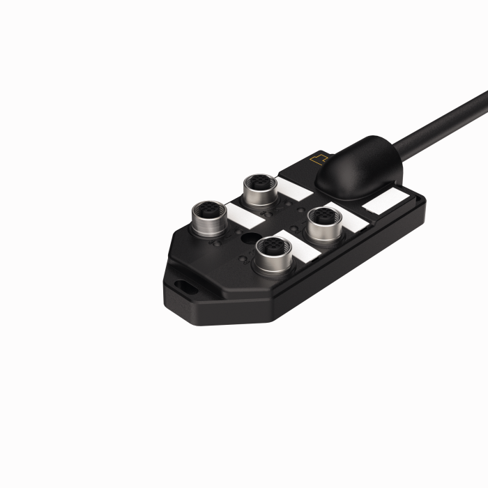 Turck Passive Actuator/Sensor Box, M12 × 1 - 4-port, with homerun cable, # 4MB12Z-5P3-2