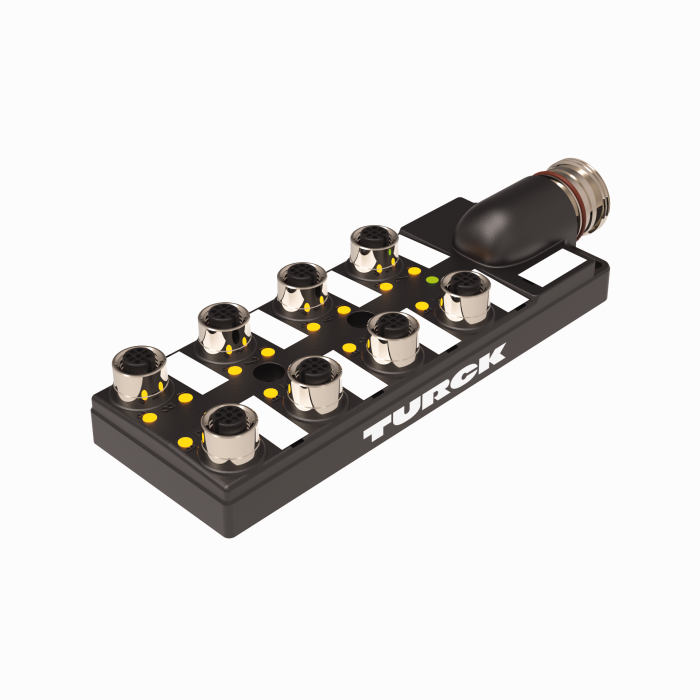 Turck Passive Actuator/Sensor Box, M12 × 1 - 8-port, with M23 homerun connector # 8MB12Z-5P3-CS19H