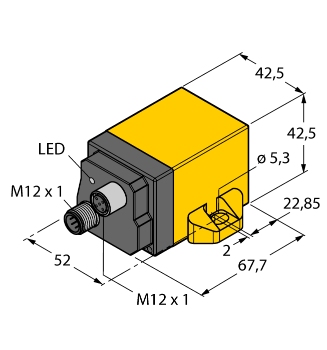 Turck Inclinometer - With CANopen Interface # B2N60H-Q42-CNX2-2H1150