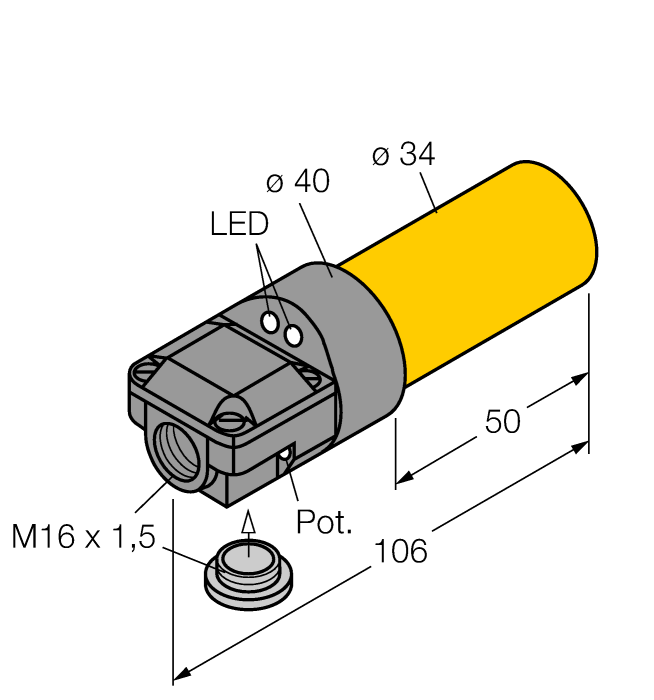 Turck Capacitive Sensor # BC15-K34SR-VN4X2