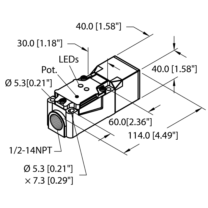Turck Capacitive Sensor # BC20-CP40-FZ3X2/S10