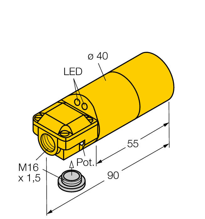 Turck Capacitive Sensor # BC20-K40SR-VP4X2