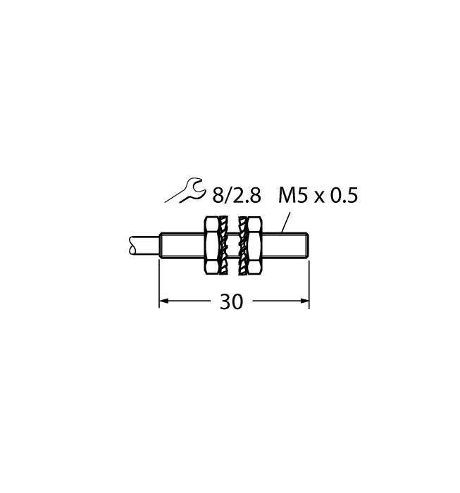 Turck Inductive Sensor - With Increased Temperature Range # BI0.8-EG05-Y1/S100
