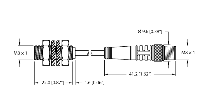 Turck Inductive Sensor # BI1.5-EG08K-Y1-0.2-PSG3M
