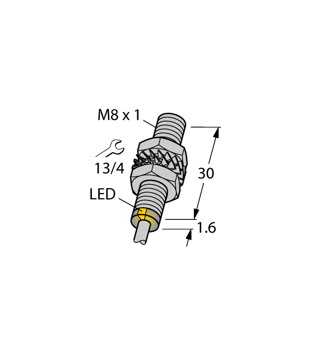 Turck Inductive Sensor # BI1.5-G08-Y1X-0.2-RS4.21T