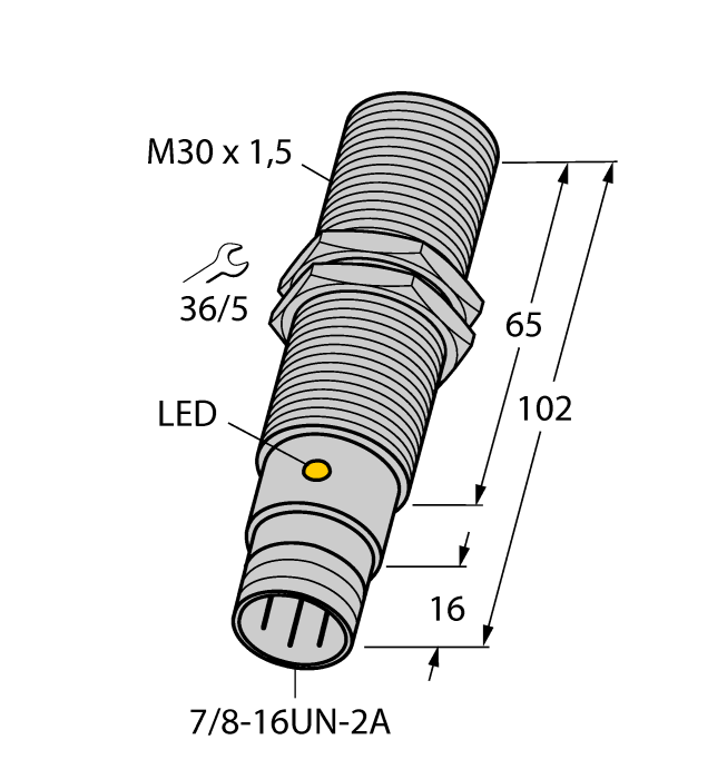 Turck Inductive Sensor - With Increased Temperature Range # BI10-EG30-AZ3X-B1131/S120
