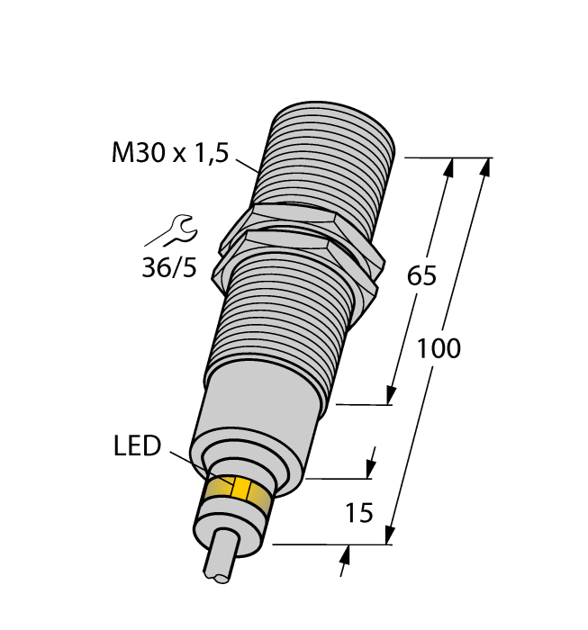 Turck Inductive Sensor - For Harsh Environments and Temperatures up to 120°C # BI10-EM30D-VP6X/S120