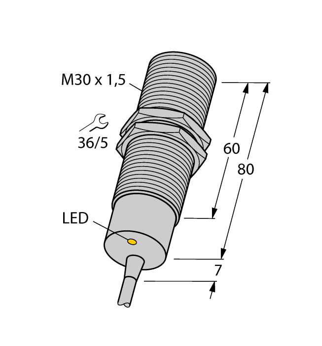 Turck Inductive Sensor - With Increased Temperature Range # BI10-M30-AP6X/S120
