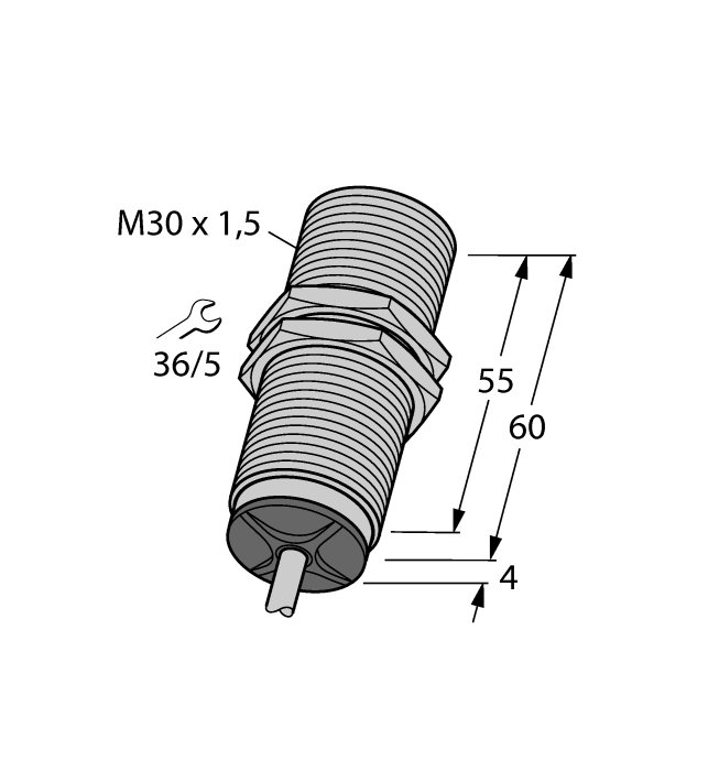 Turck Inductive Sensor - With Analog Output # BI10-M30-LIU 7M