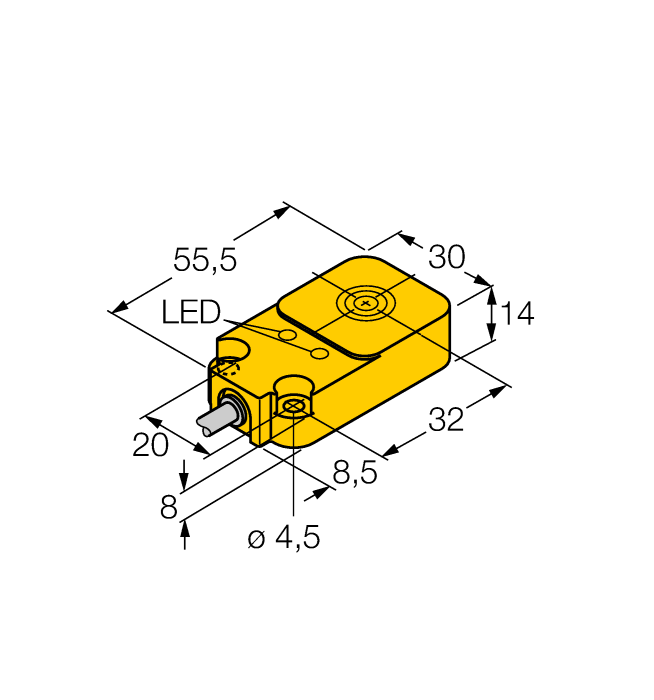 Turck Inductive Sensor - Resistant to Magnetic Fields # BI10-Q14-ADZ32X2/S34