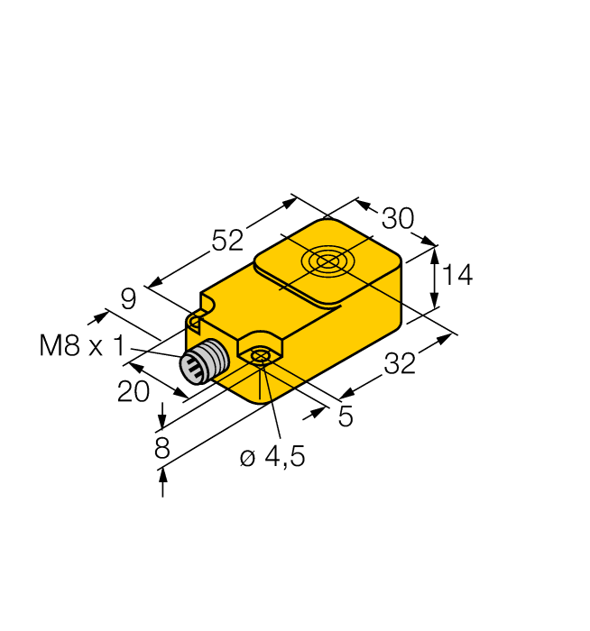 Turck Inductive Sensor - With Analog Output # BI10-Q14-LIU-V1141