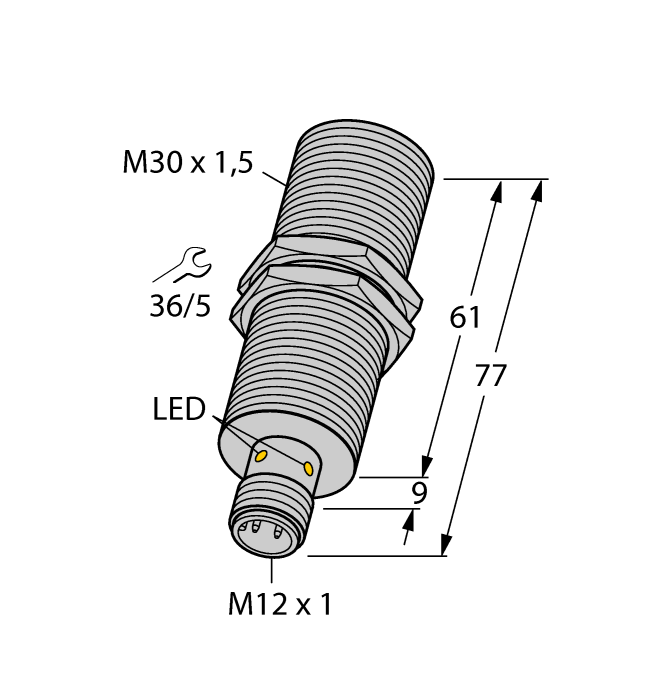 Turck Inductive Sensor - With Selective Behaviour # BI10NF-EM30HE-AN6X2-H1141