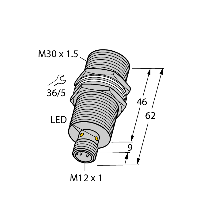 Turck Inductive Sensor - With WeldGuard coating # BI10U-MT30-AP6X2-H1141/S1589