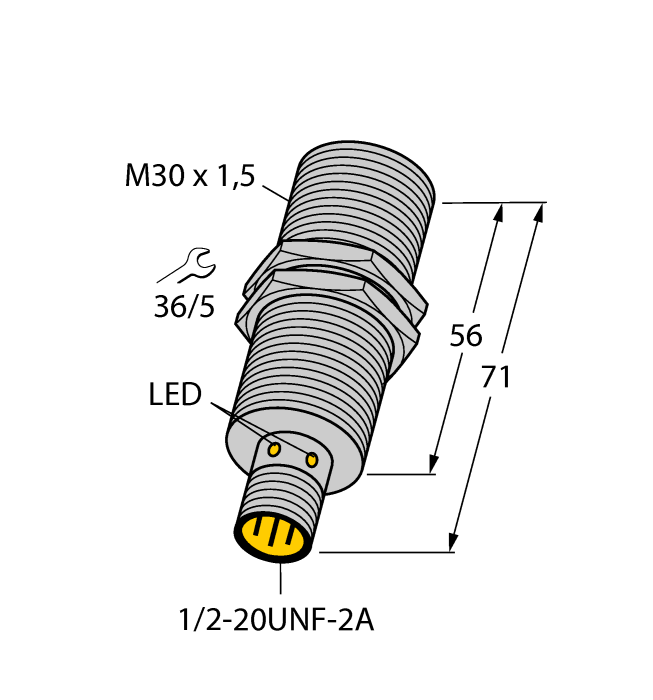 Turck Inductive Sensor - With Increased Switching Distance # BI15-G30-ADZ30X2-B3131