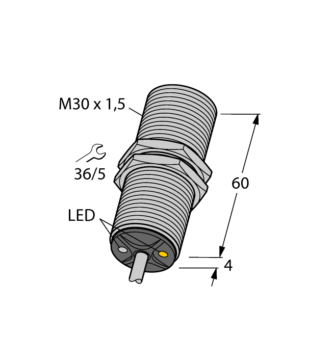 Turck Inductive Sensor - With Increased Switching Distance # BI15-G30-RDZ30X2