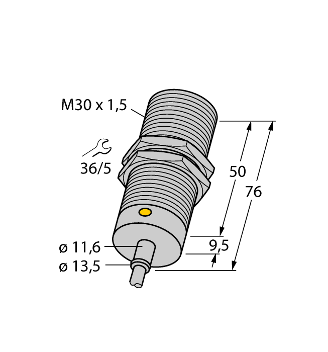 Turck Inductive Sensor - With Increased Switching Distance # BI15-M30T-AP6X 7M