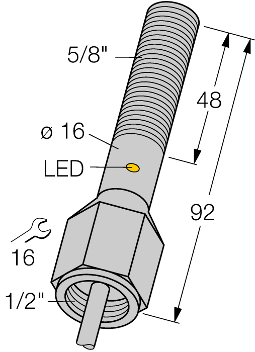 Turck Inductive Sensor # BI2.5-EG16CA-FDZ32X2