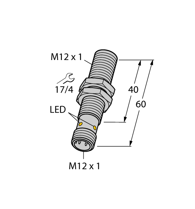 Turck Inductive Sensor - With Selective Behaviour # BI2.5FE-EM12FE-AP6X-H1141
