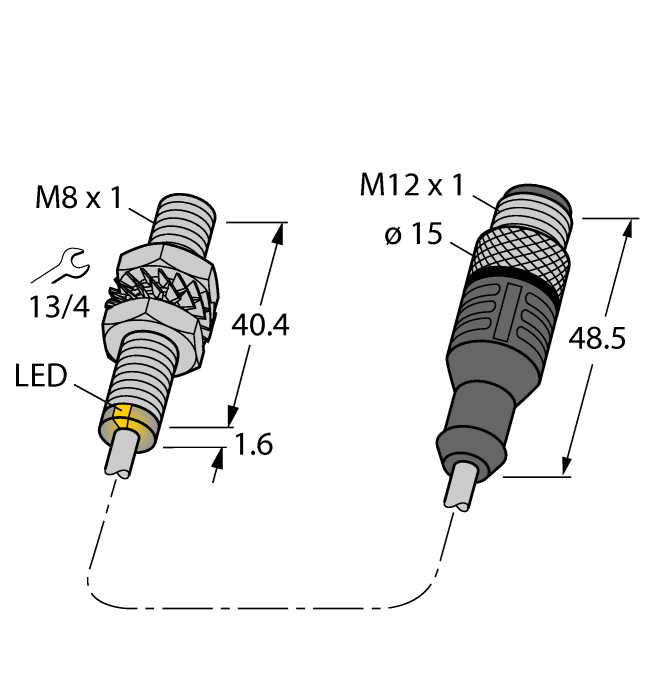 Turck Inductive Sensor - With Weldguard coating # BI2-EG08-AG41X-0.3-RS4.23T/S1589