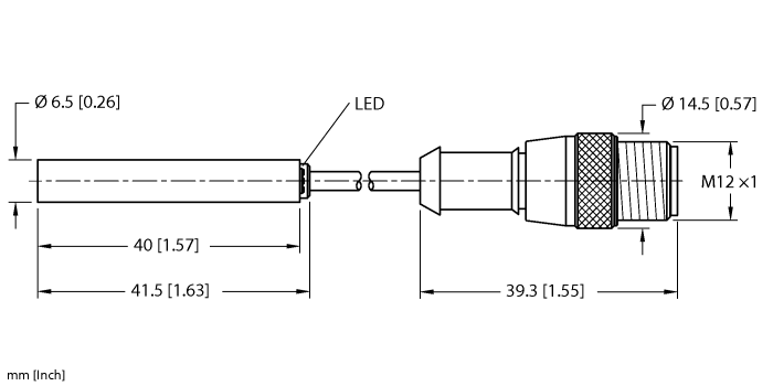Turck Inductive Sensor - With Increased Switching Distance # BI2-EH6.5-AP6X-0.2-RS4T