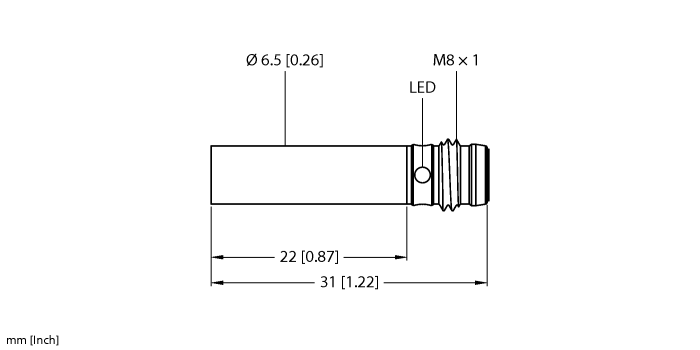 Turck Inductive Sensor - With Increased Switching Distance # BI2-EH6.5K-AN6X-V1131