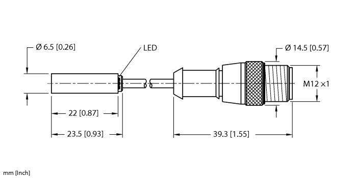 Turck Inductive Sensor - With Increased Switching Distance # BI2-EH6.5K-AP6X-0.2-RS4T
