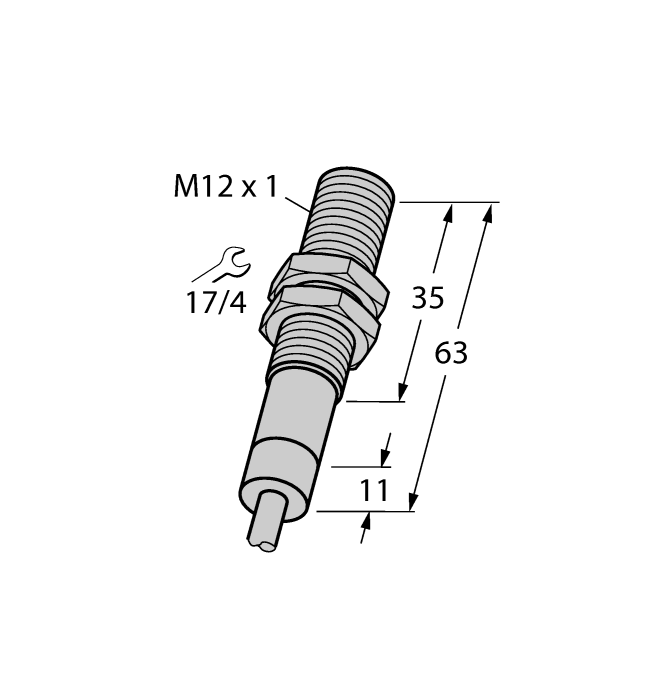 Turck Inductive Sensor - For Harsh Environments and Temperatures up to -60 °C # BI2-EM12WD-AP6/S929