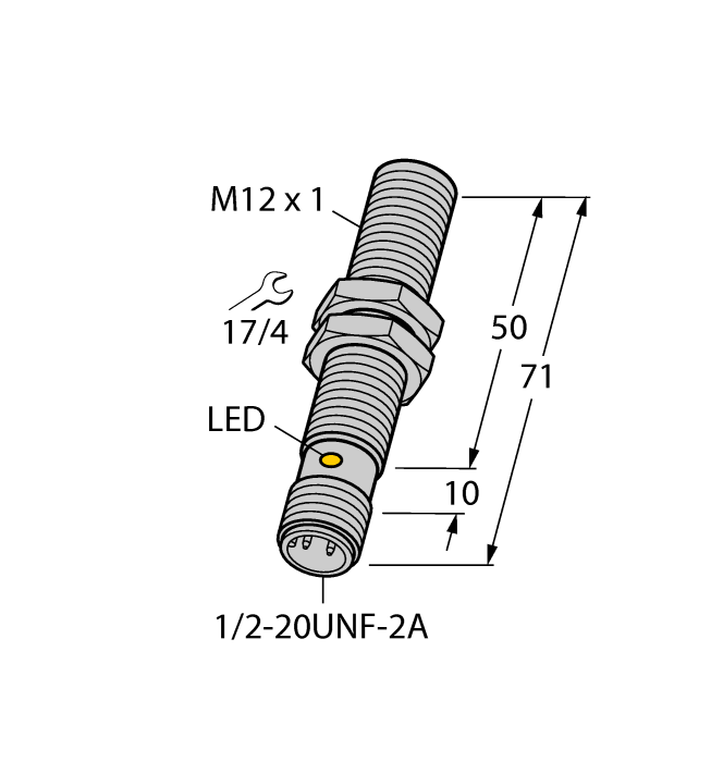 Turck Inductive Sensor - Resistant to Magnetic Fields # BI2-GT12H-ADZ32X-B3131/S34