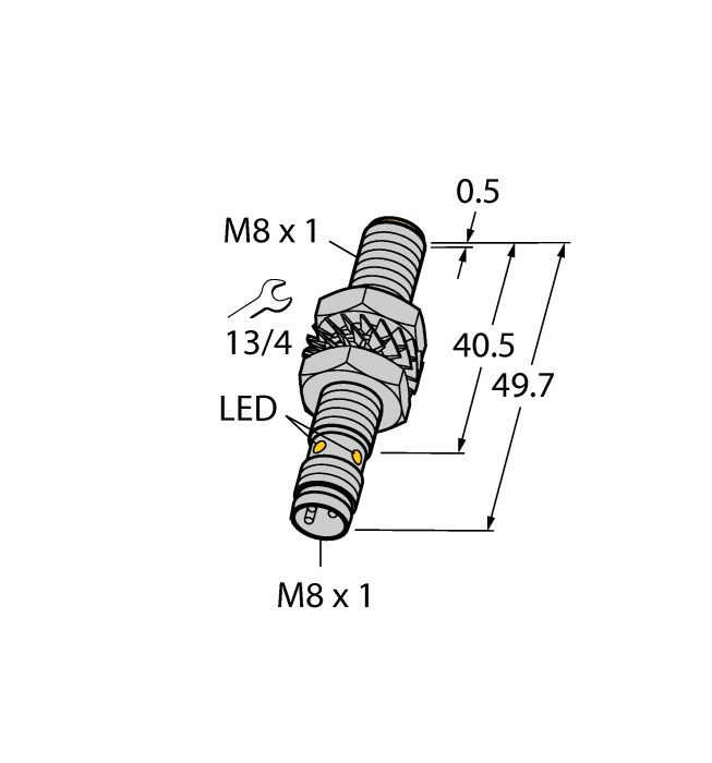 Turck Inductive Sensor - With Increased Switching Distance # BI2-M08E-AN6X-V1131