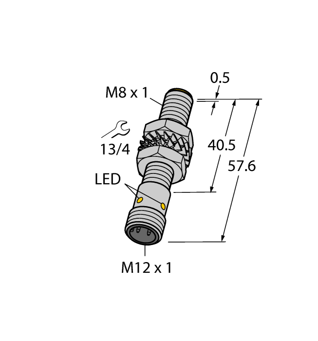 Turck Inductive Sensor - With Increased Switching Distance # BI2-M08E-AP6X-H1341