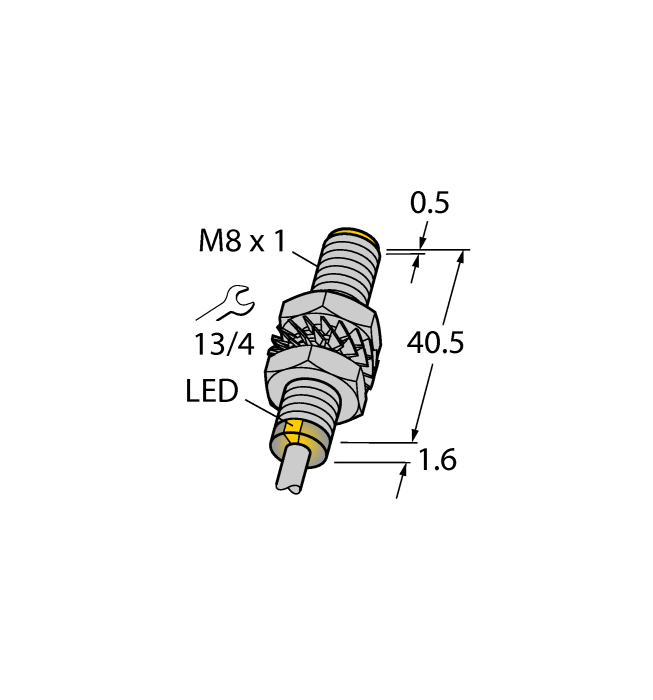 Turck Inductive Sensor - With Increased Switching Distance # BI2-M08E-AP6X