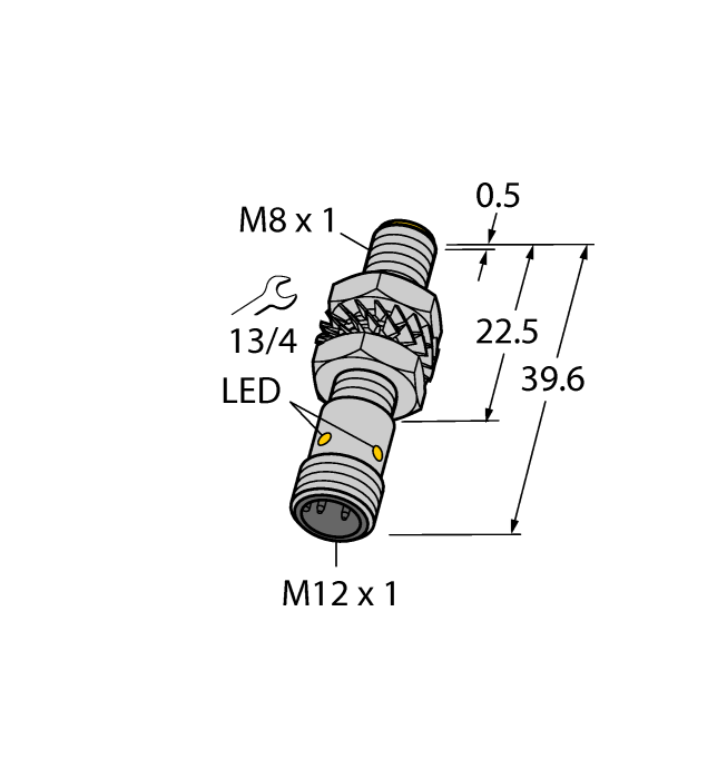 Turck Inductive Sensor - With Increased Switching Distance # BI2-M08K-AN6X-H1341