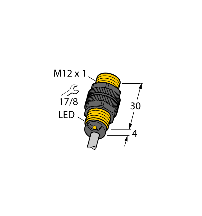 Turck Inductive Sensor - With Extended Temperature Range # BI2-P12-Y1X/S97