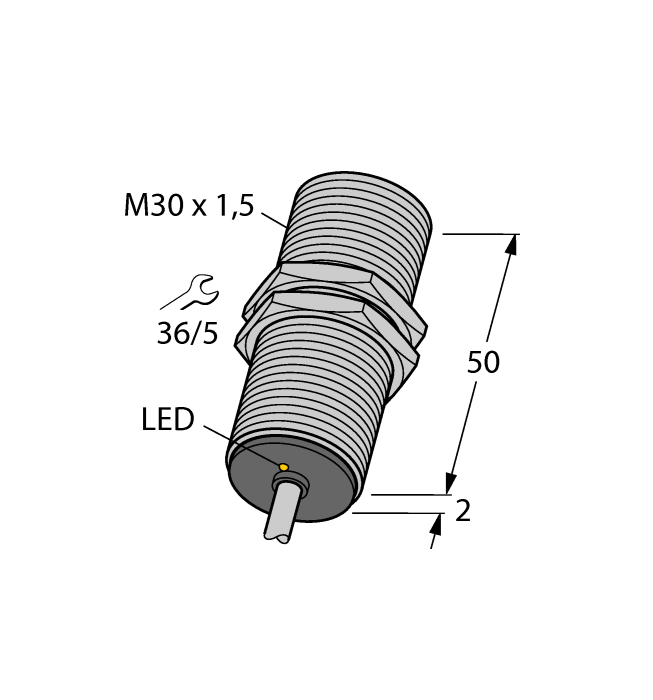 Turck Inductive Sensor - Stainless Steel Front # BI20-EG30F-AP6X