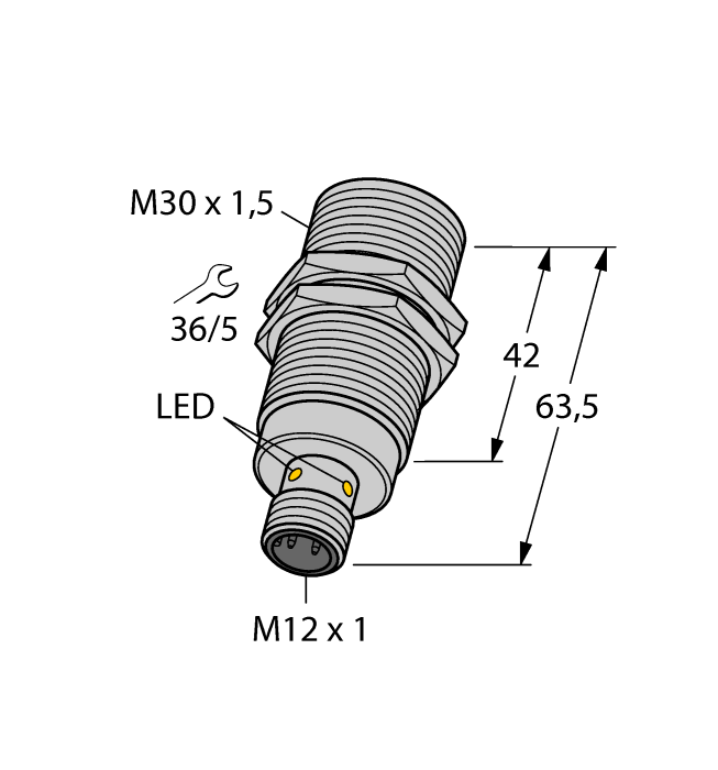 Turck Inductive Sensor - Stainless Steel Front # BI20-EGT30F-AP6X-H1141