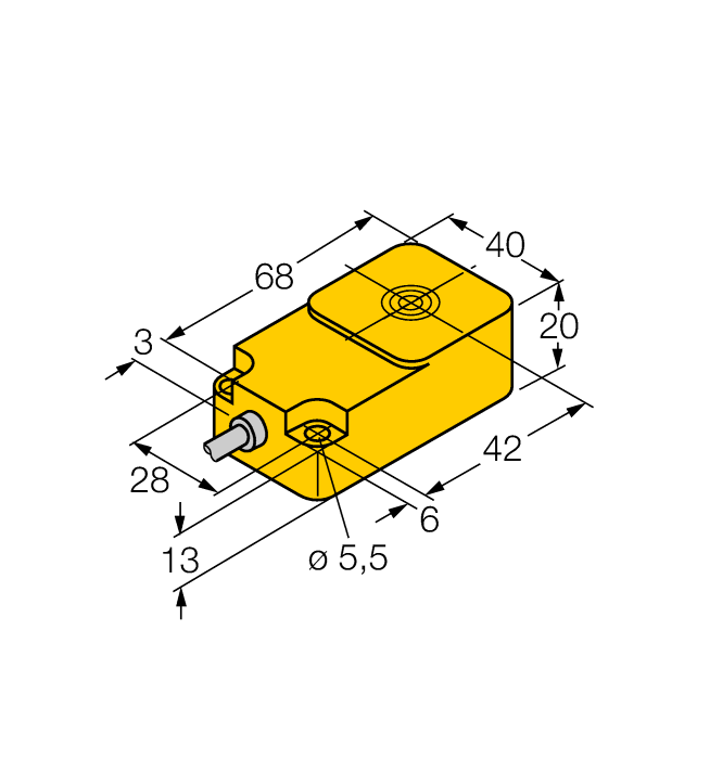 Turck Inductive Sensor - With Extended Temperature Range # BI22-Q20-RP6X2/S400-S946