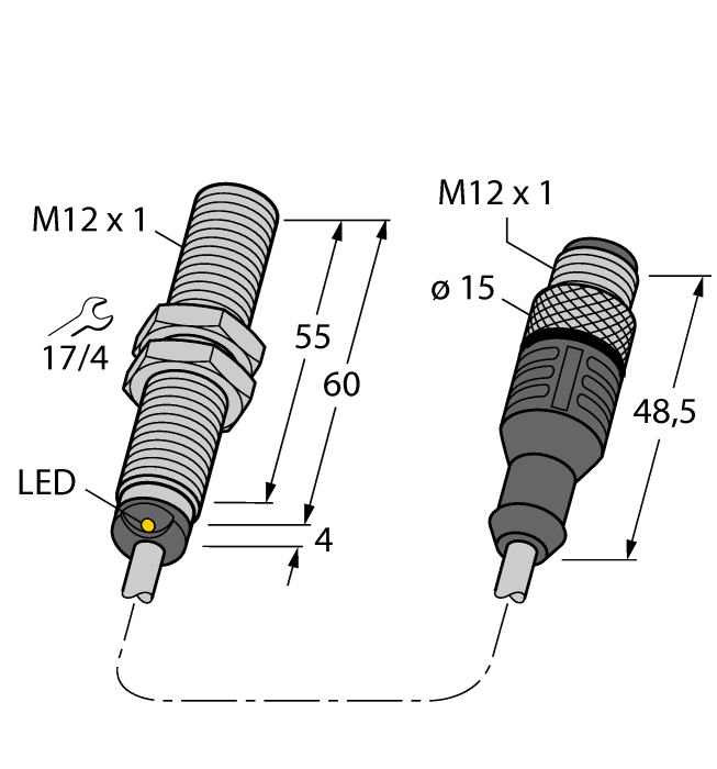 Turck Inductive Sensor # BI2U-MT12E-AD4X-0.3-RS4.23/XOR
