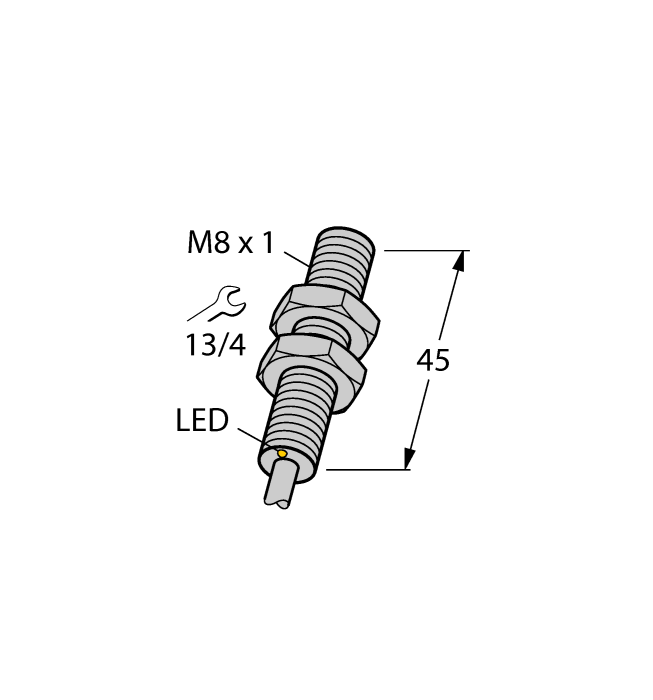Turck Inductive Sensor - Stainless Steel Front # BI3-EG08FE-RN6X