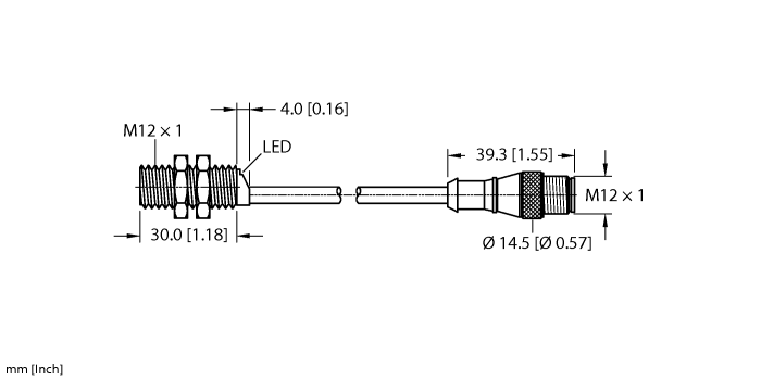 Turck Inductive Sensor - With Weldguard coating # BI3-GT12K-AD4X-0.3-RS4.23T/S1589