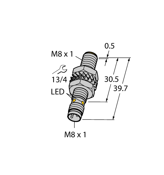 Turck Inductive Sensor - With Increased Switching Distance # BI3-M08-AN6X-V1131