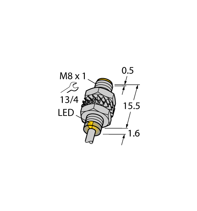Turck Inductive Sensor - With Increased Switching Distance # BI3-M08KK-AN6X