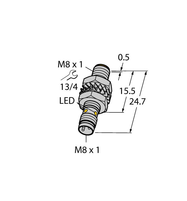 Turck Inductive Sensor - With Increased Switching Distance # BI3-M08KK-AP6X-V1131